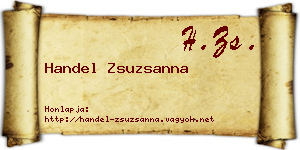 Handel Zsuzsanna névjegykártya
