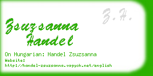 zsuzsanna handel business card